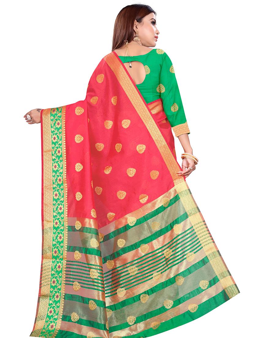 women's banarasi saree with blouse - 16893328 - Standard Image - 1