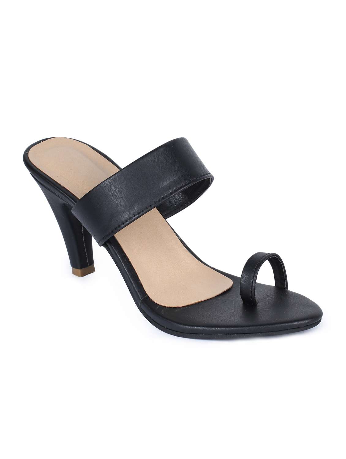 black one toe sandals
