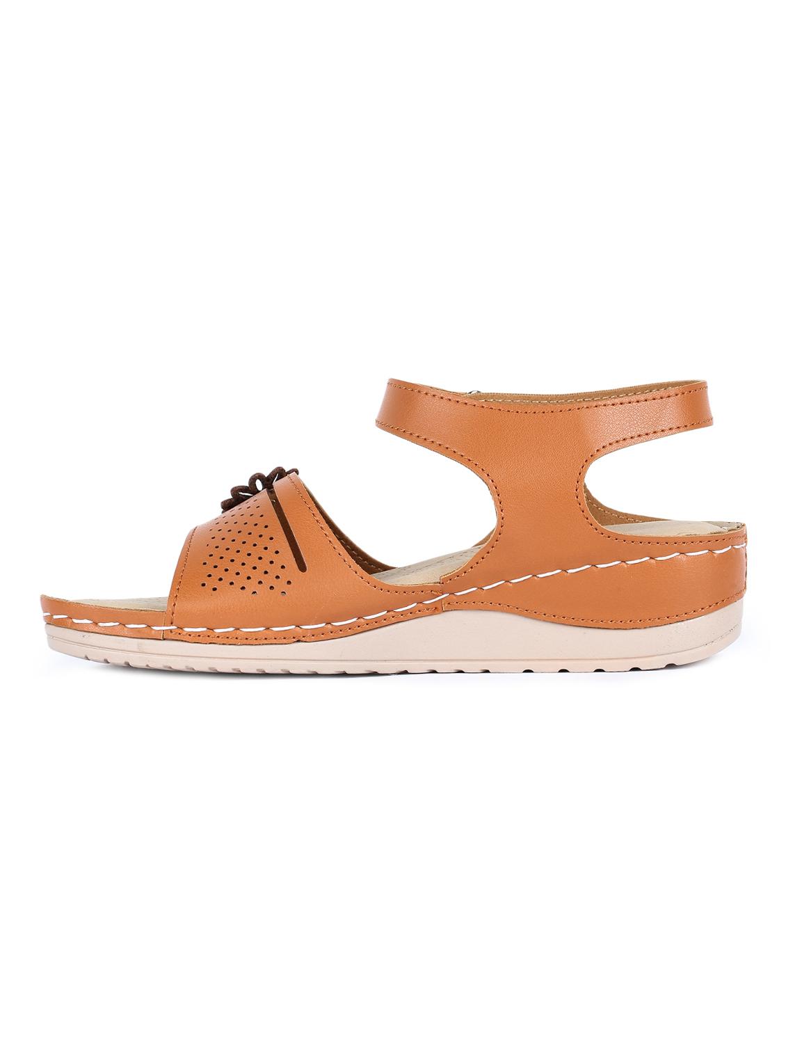 tan back strap wedges - 16893698 -  Standard Image - 1