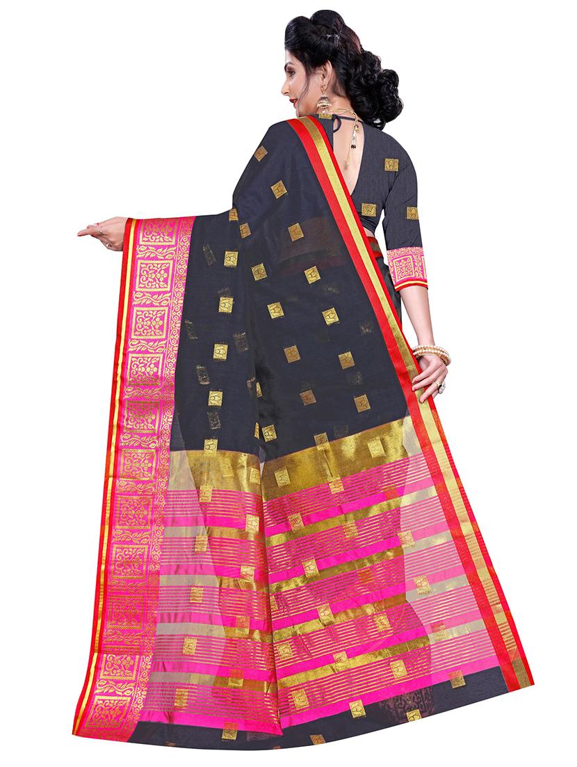 geometrical woven saree with blouse - 16893713 -  Standard Image - 1