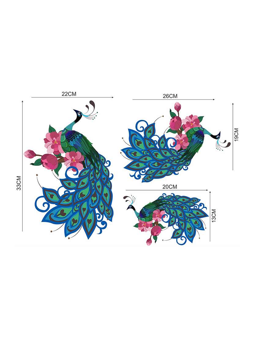  peacock door wall sticker   - 16894365 -  Standard Image - 1