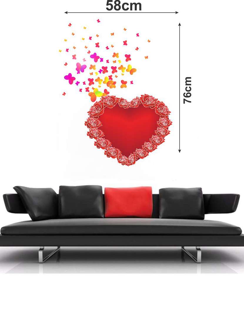 heart butterfly wall sticker   - 16894377 -  Standard Image - 1