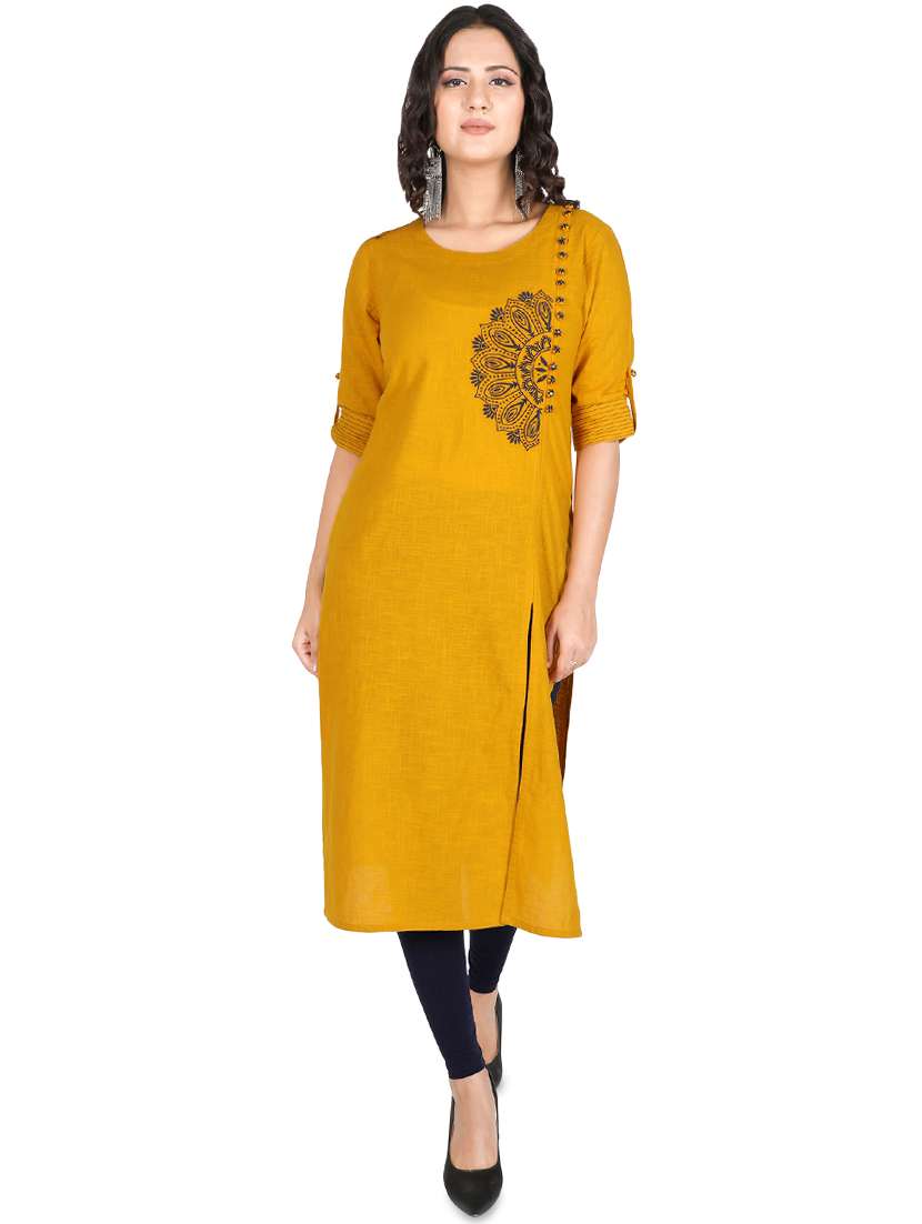 embroidered straight kurta