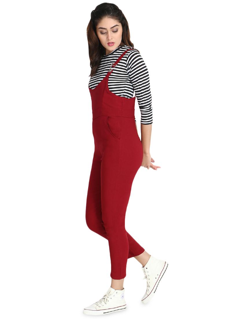 dungaree pant with striped top - 16894806 - Standard Image - 1