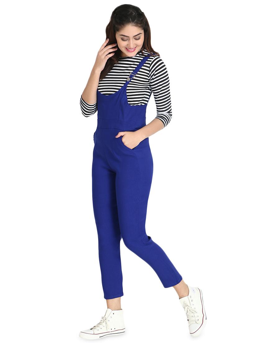 dungaree pant with striped top - 16894807 -  Standard Image - 1