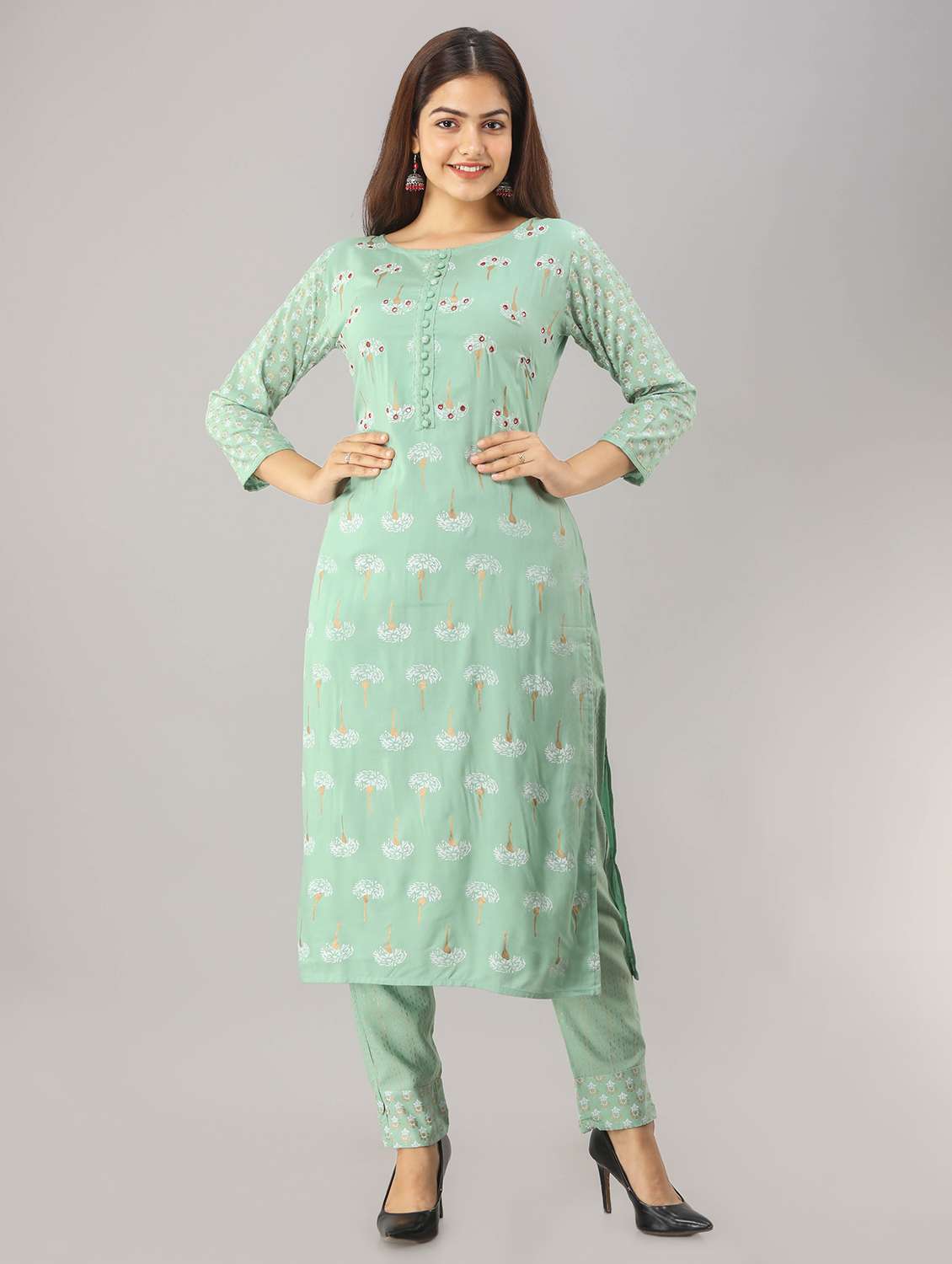 floral kurta pant set