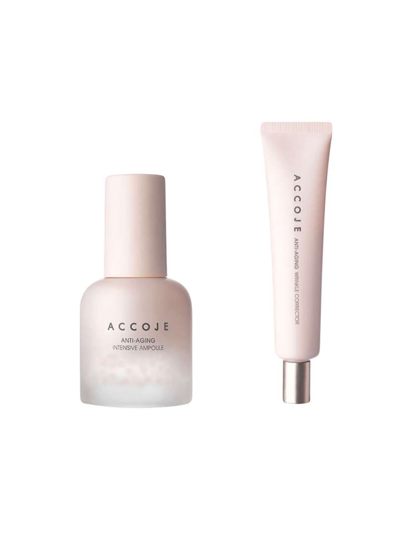 accoje anti aging wrinkle corrector 30ml & anti aging intensive ampoule 30 ml, korean skin care