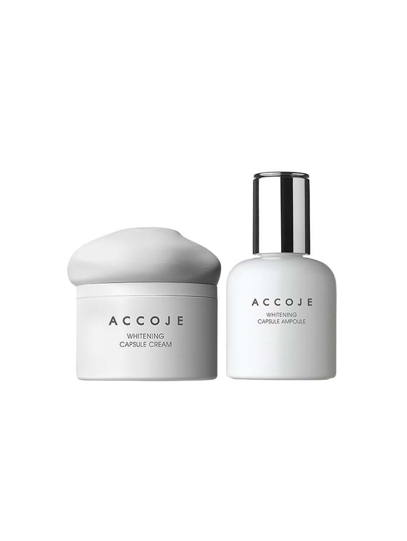 accoje whitening capsule ampoule 30ml & whitening capsule cream 50ml, korean skin care