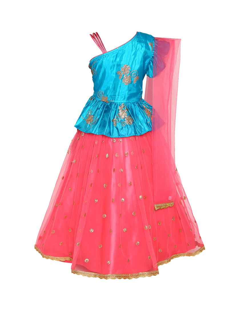 pink satin lehenga choli - 16896609 -  Standard Image - 1