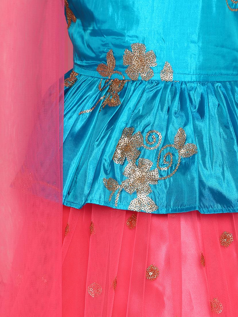 pink satin lehenga choli - 16896609 - Standard Image - 4