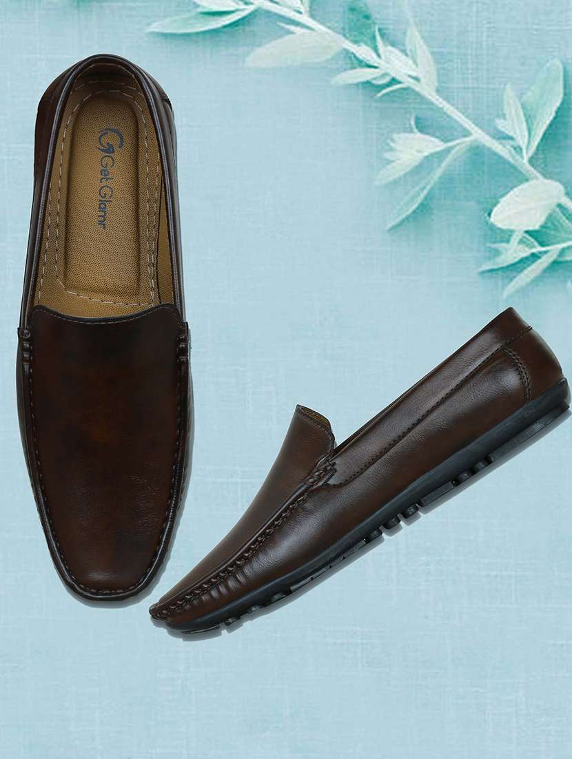 brown slip on loafers