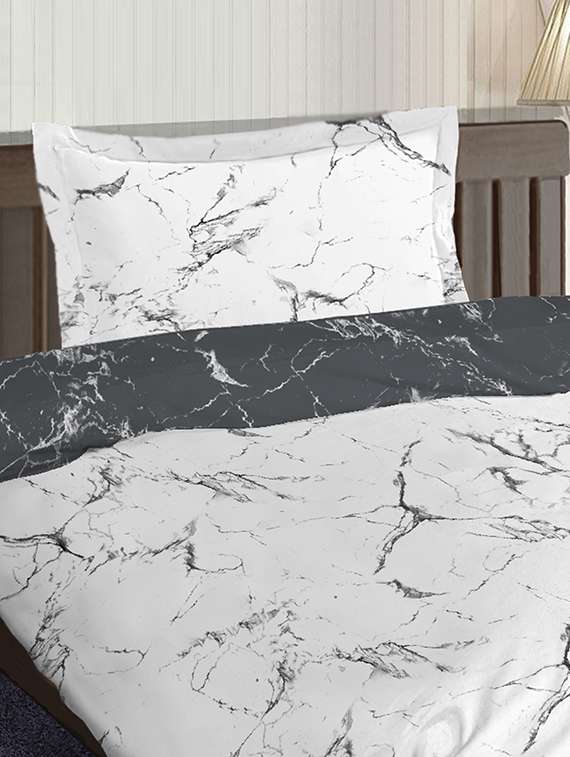 cotton satin dohar set with single size bed sheet & 1 pillow cover - 16904228 - Standard Image - 1