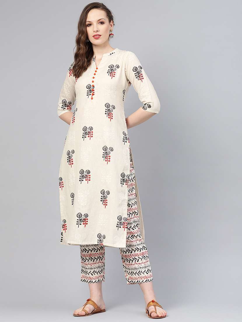printed kurta pant set