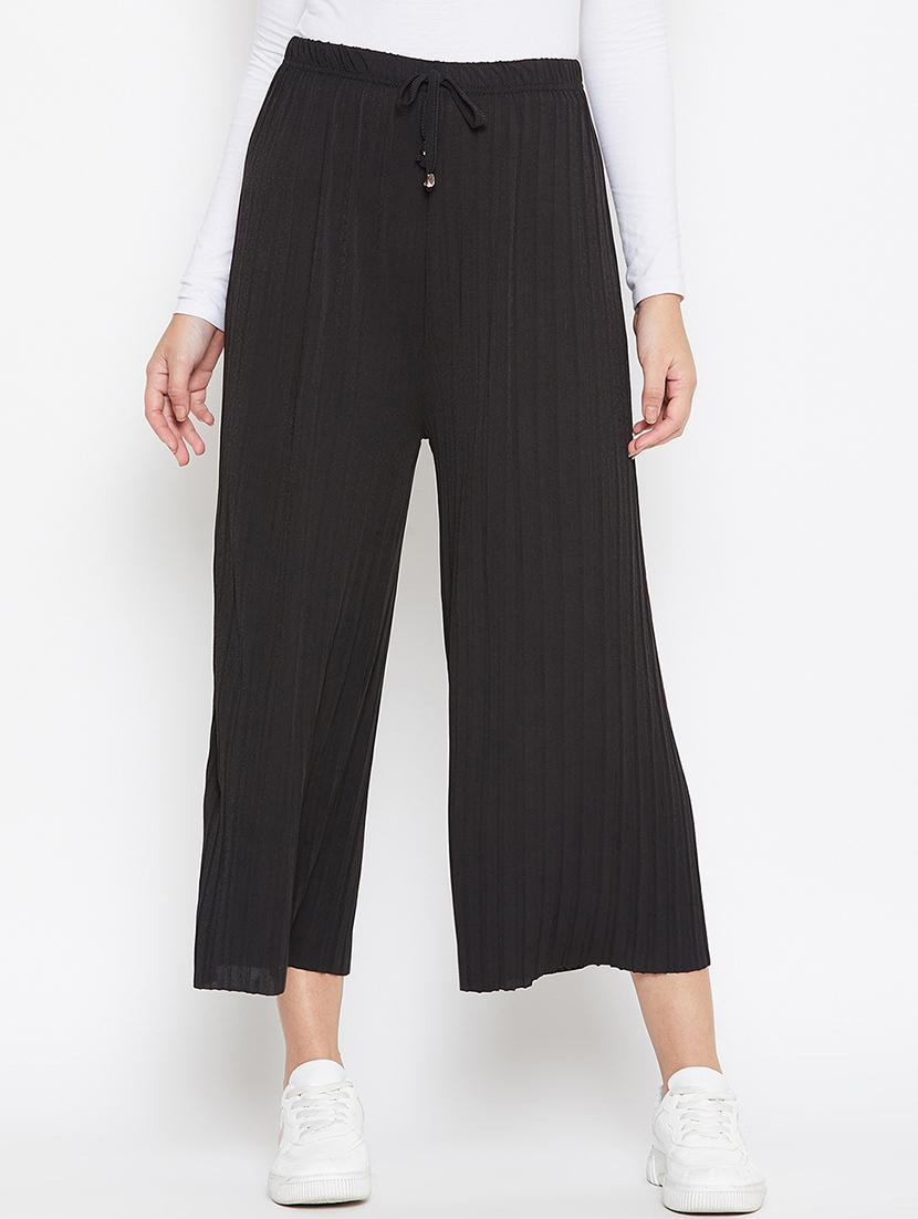 drawstring waist flared palazzo - 16906968 -  Zoom Image - 0