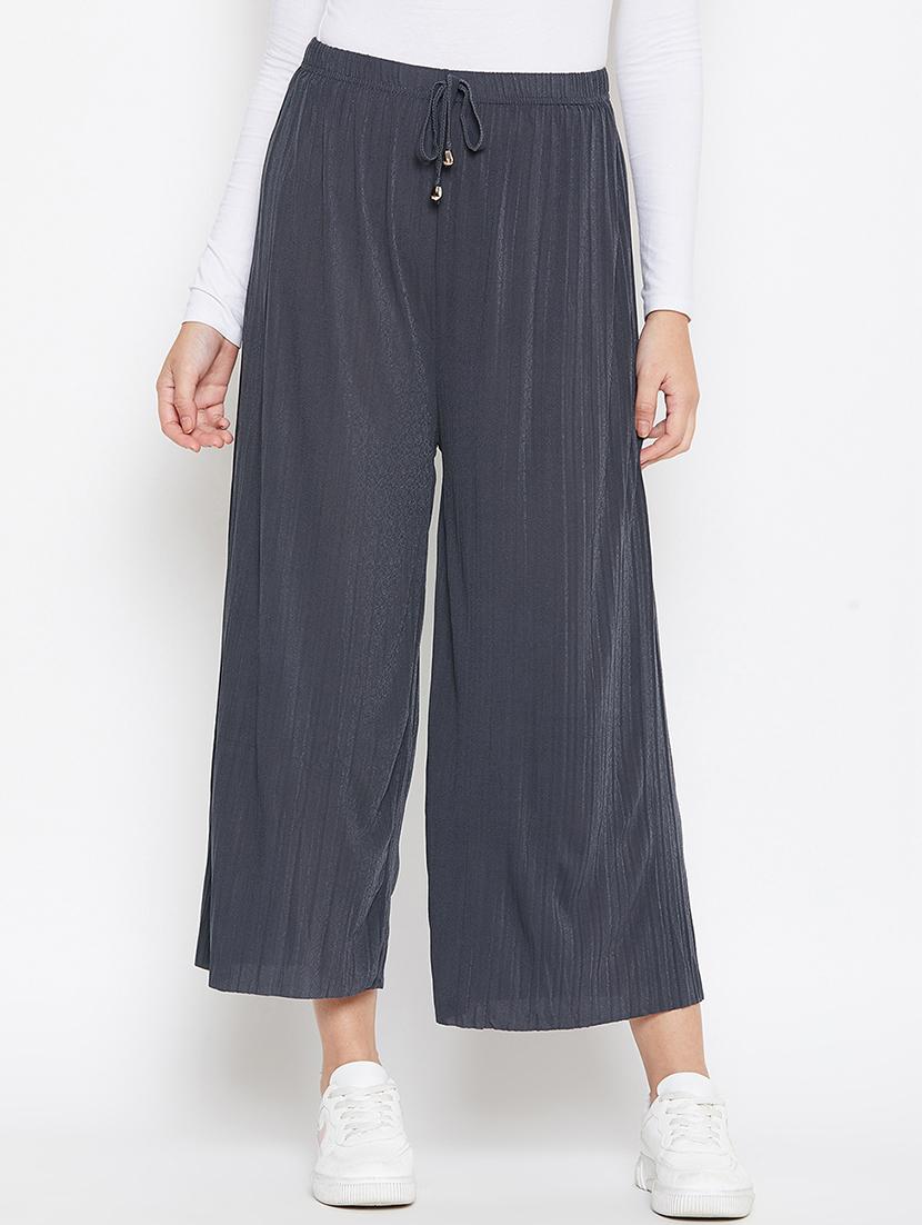 drawstring waist flared palazzo - 16906969 - Zoom Image - 0