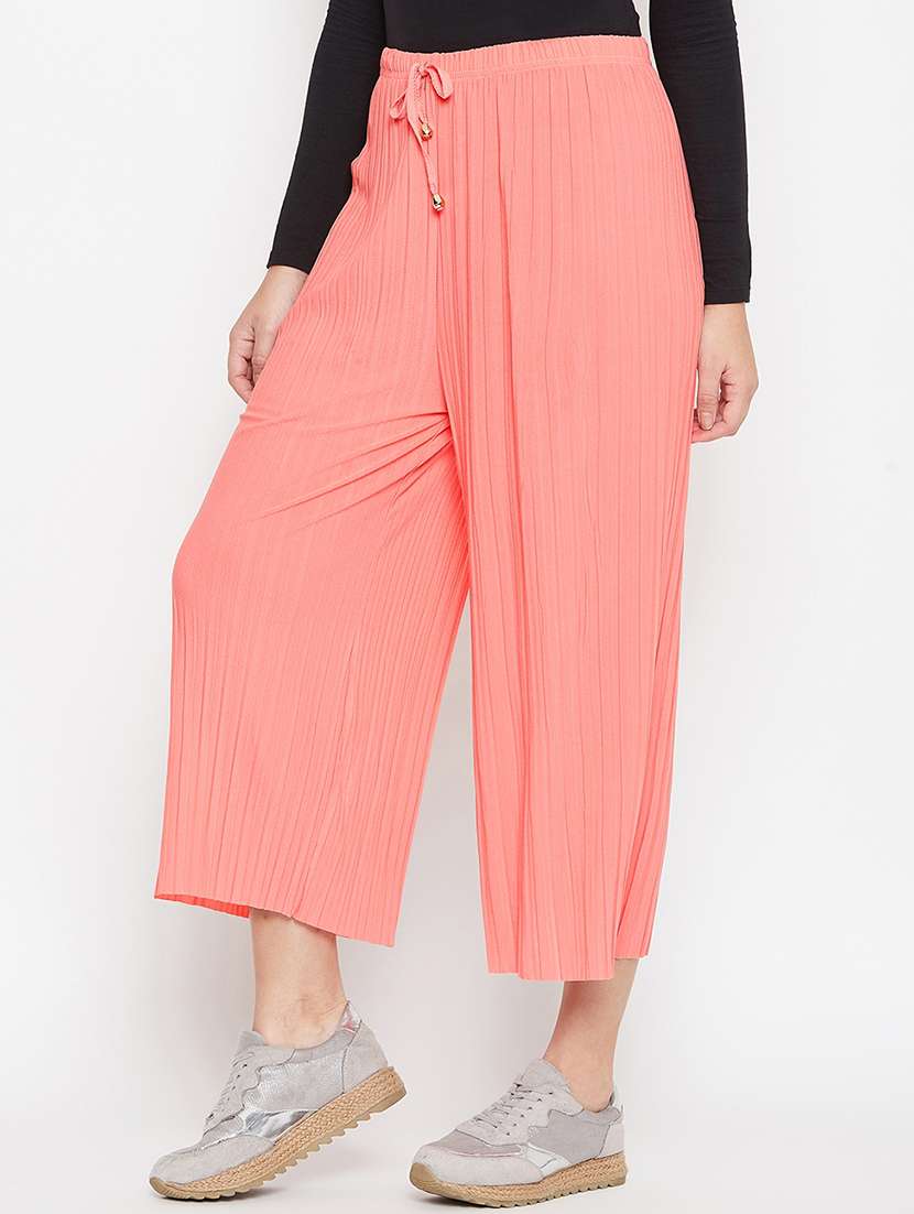 drawstring waist flared palazzo - 16906977 -  Standard Image - 1