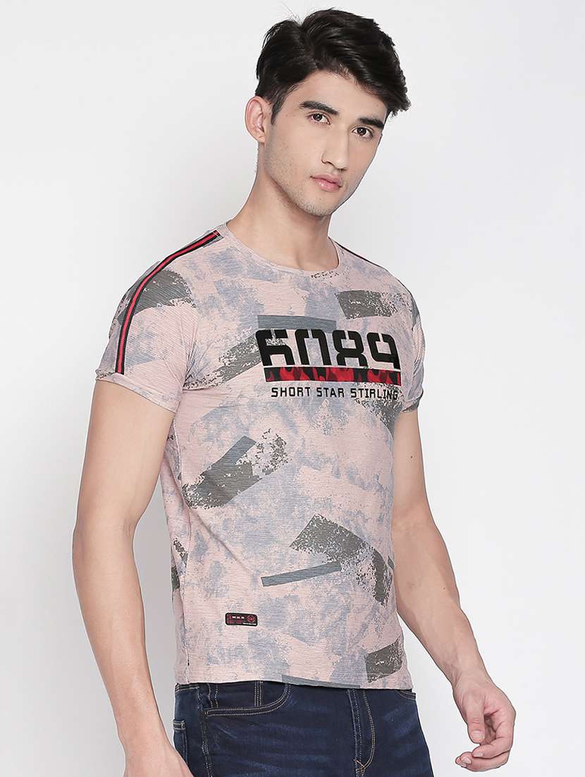 pink typographic print t-shirt - 16907851 -  Standard Image - 1