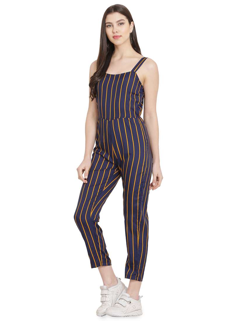 shoulder strap striped jumpsuit  - 16908424 -  Standard Image - 1