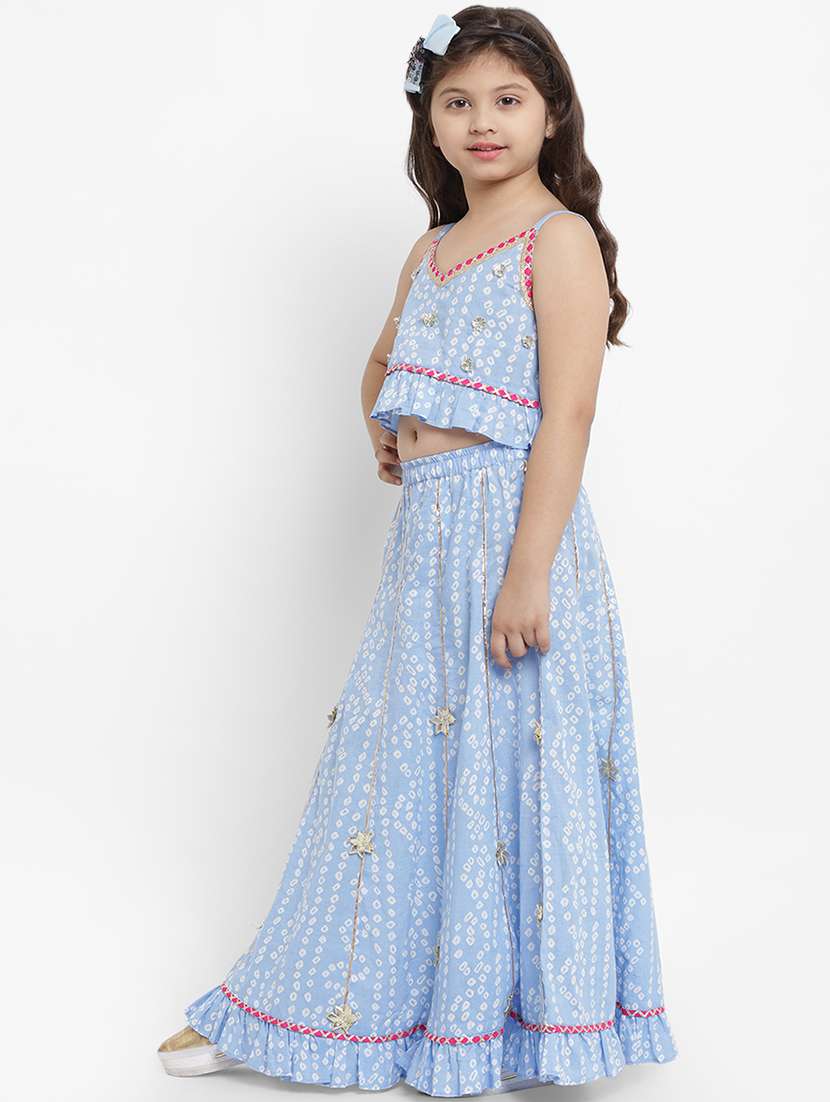 blue printed lehnga choli - 16909754 - Standard Image - 1