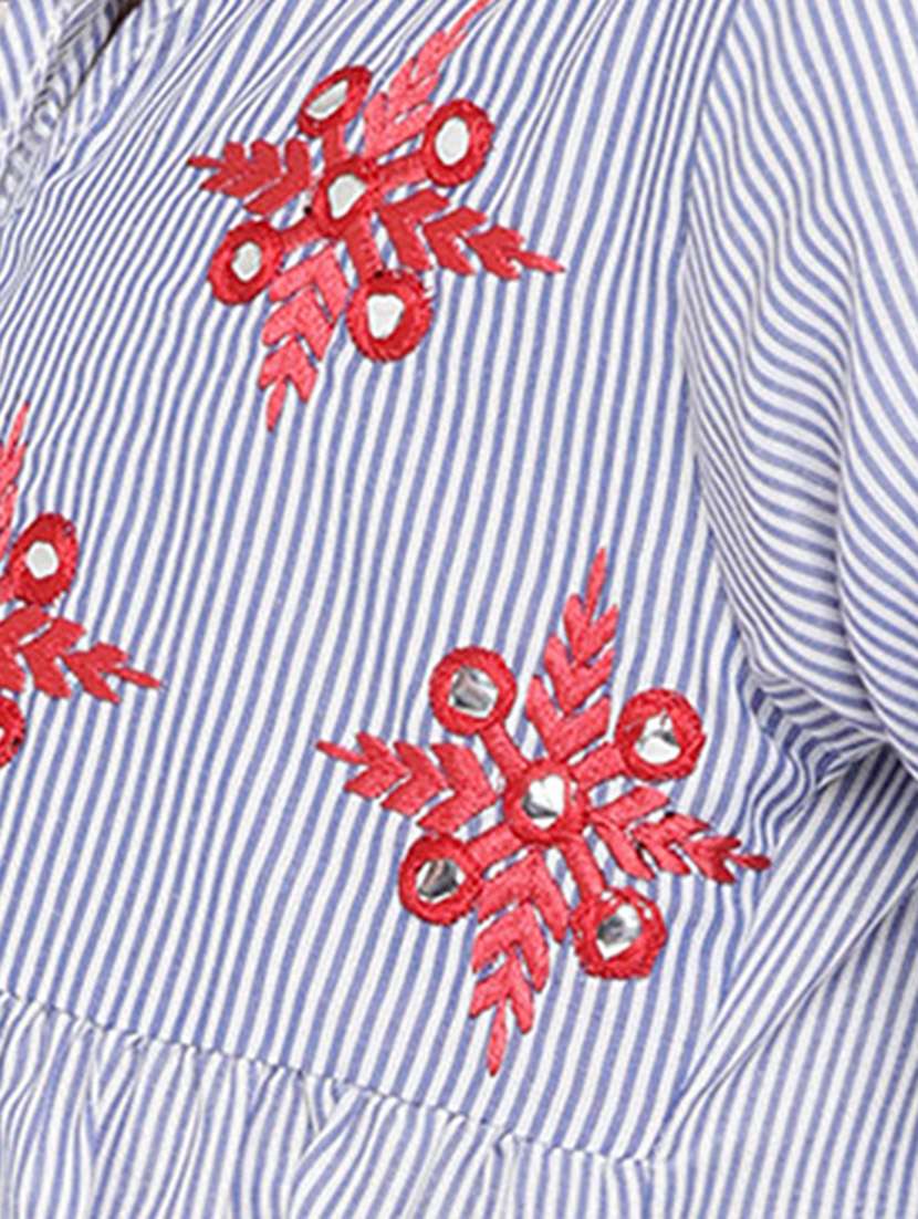 blue cotton a-line  top - 16909795 -  Standard Image - 4