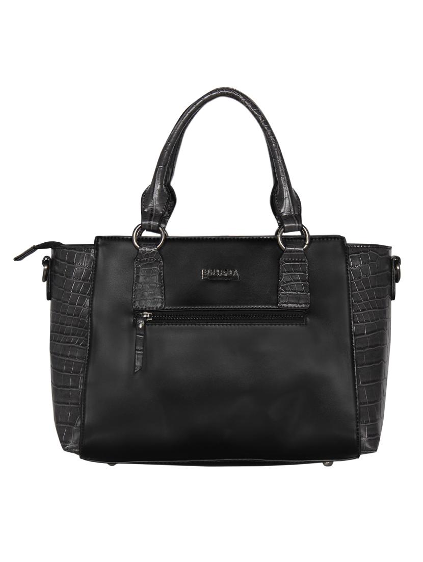 black leatherette (pu) handbag - 16910027 -  Standard Image - 1