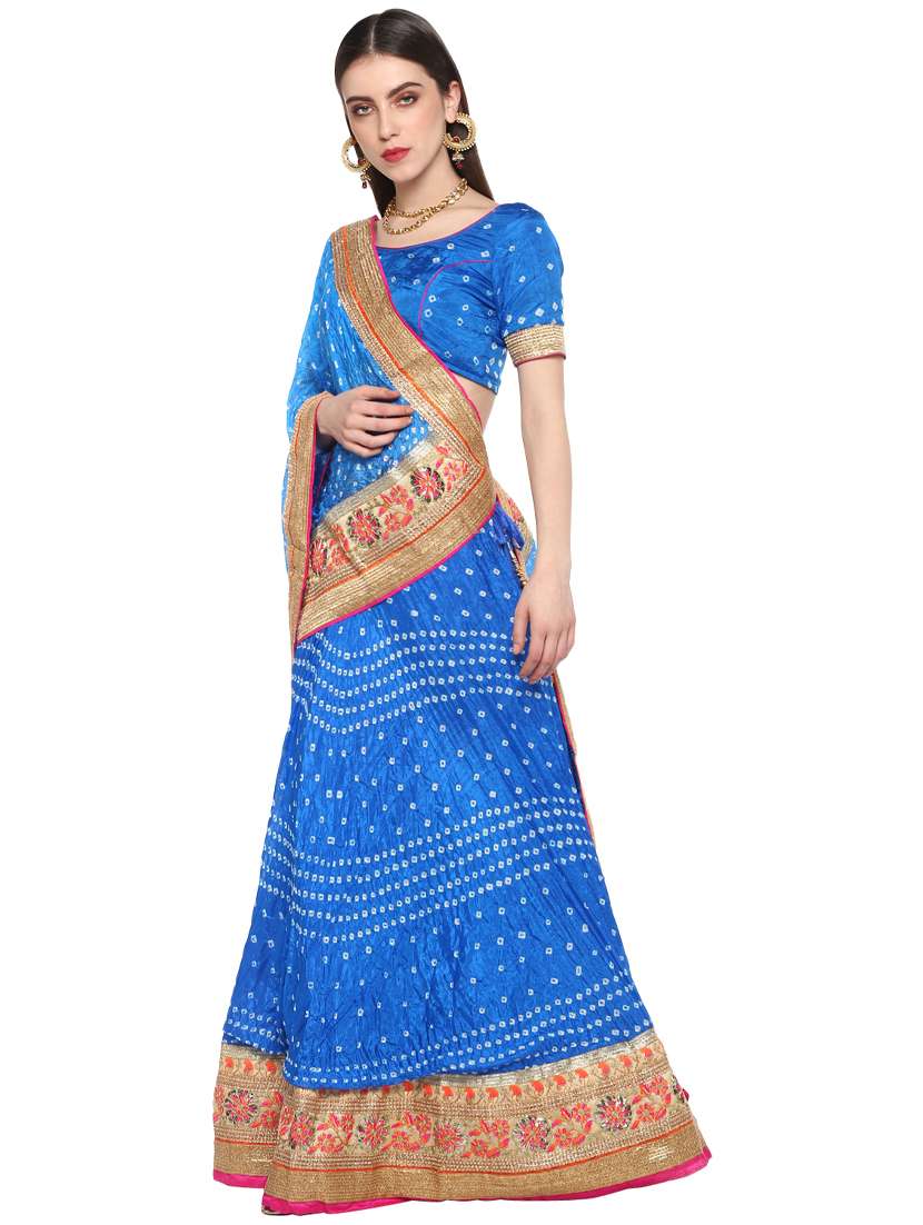 bandhani print a-line lehenga - 16910334 -  Standard Image - 1