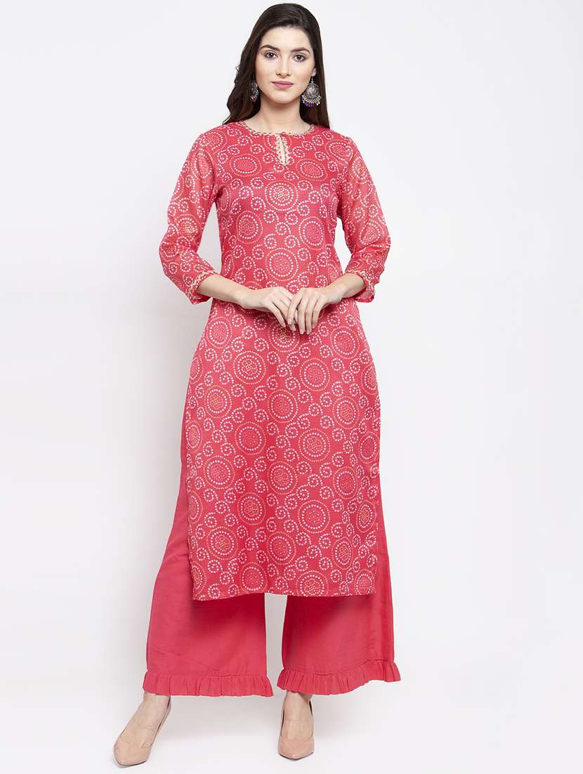 printed kurta palazzo set
