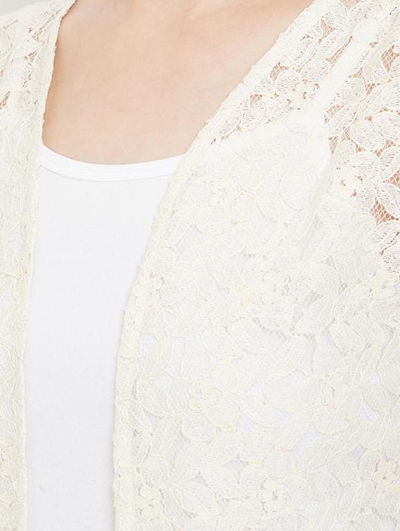 sleeveless laced shrug for women - 16910684 - Standard Image - 4