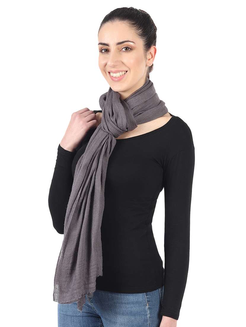 women's solid print stole - 16910923 - Standard Image - 1