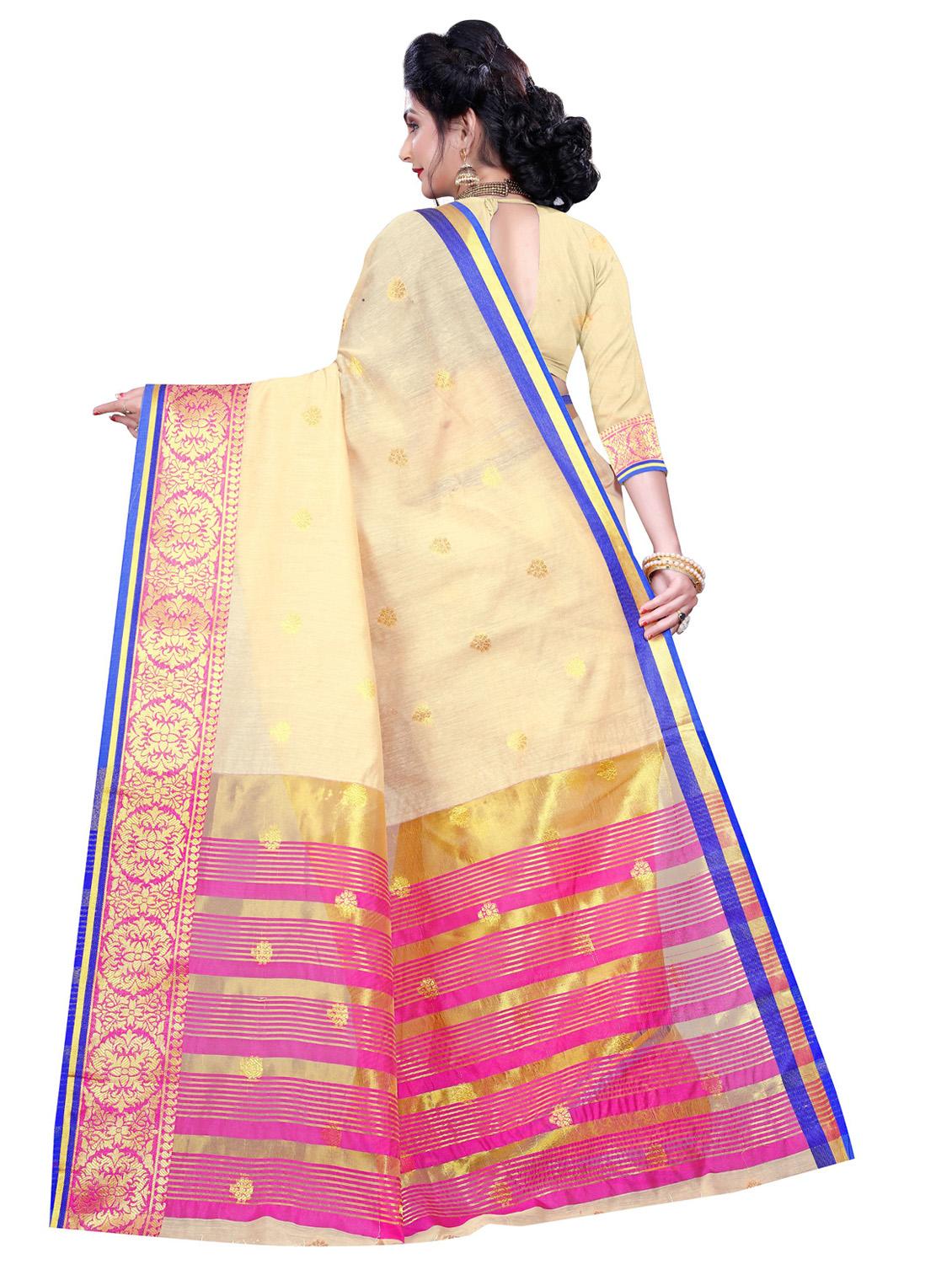 self design woven saree with blouse - 16912526 - Standard Image - 1