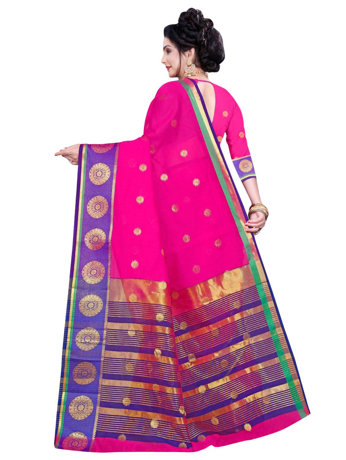 self design woven saree with blouse - 16912535 -  Standard Image - 1