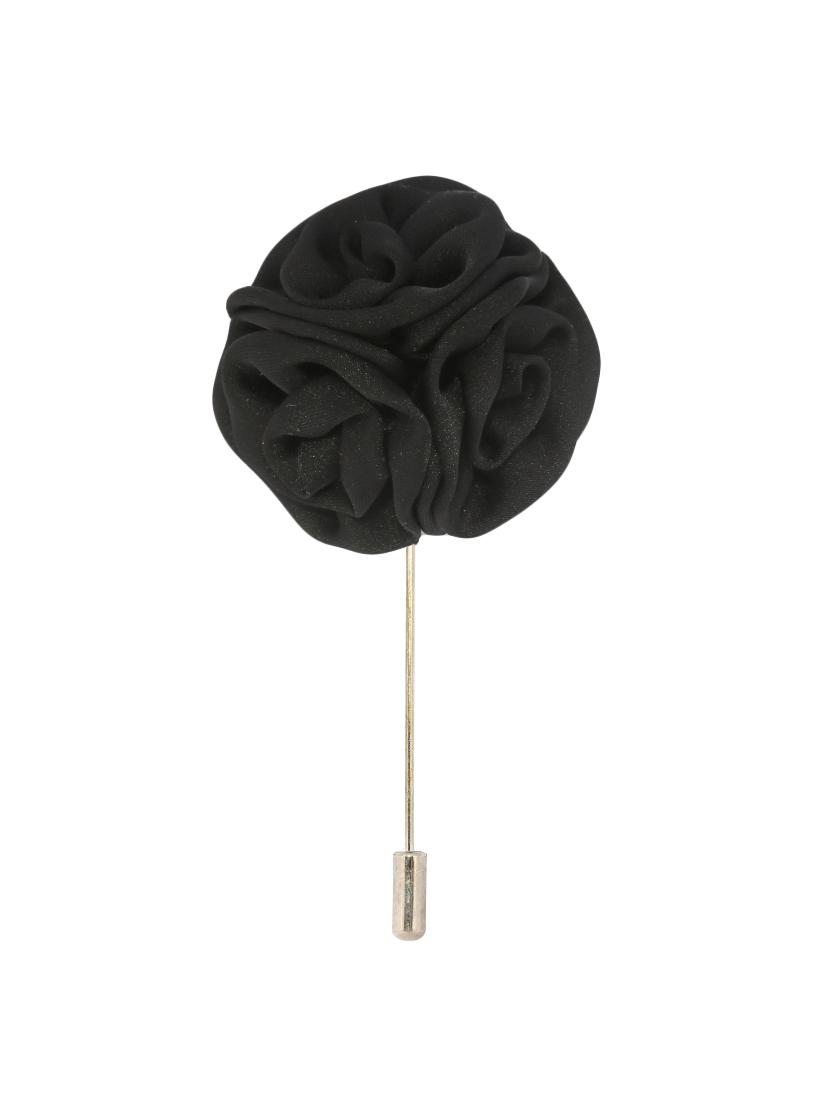 onyx black fabric, metal lapelpin - 16912819 - Standard Image - 1