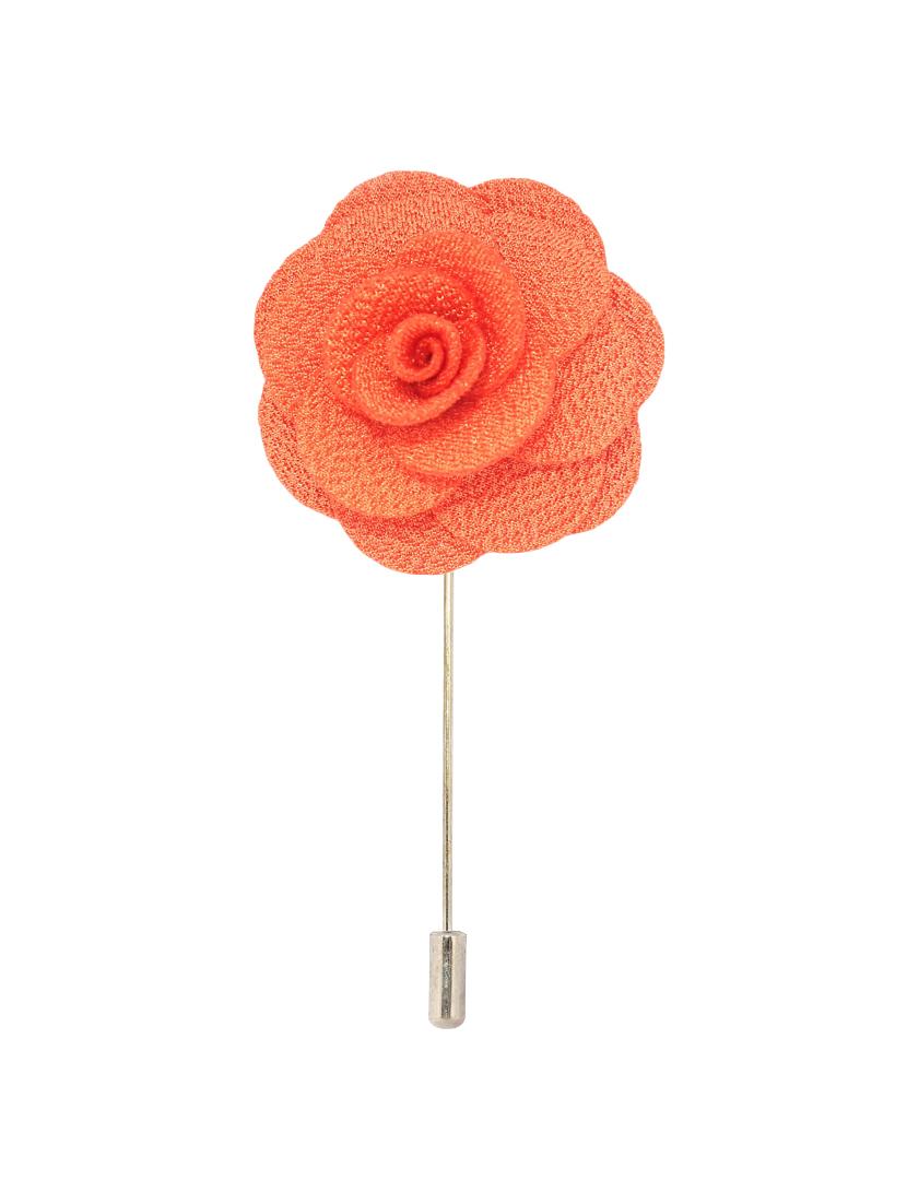 orange fabric, metal lapelpin - 16912837 - Standard Image - 1