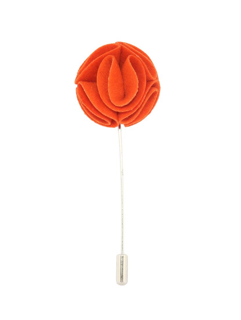 orange fabric, metal lapelpin - 16912896 - Standard Image - 1