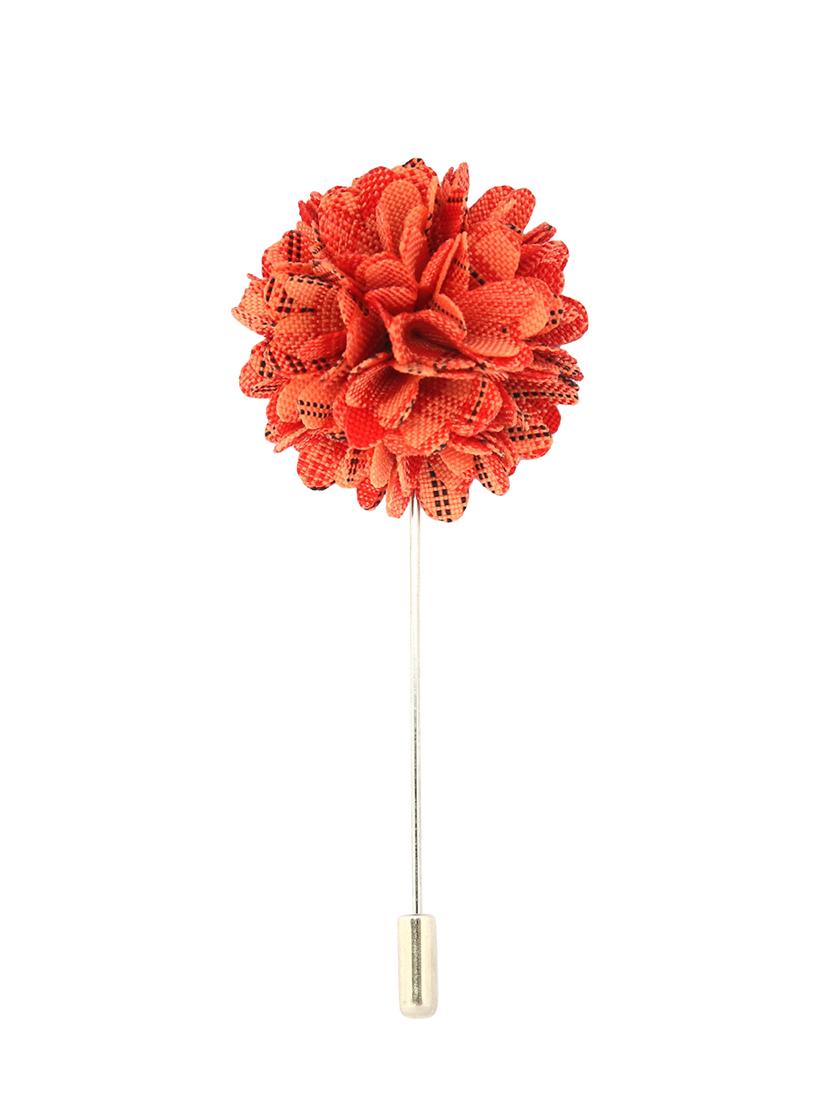 orange fabric, metal lapelpin - 16912930 - Standard Image - 1