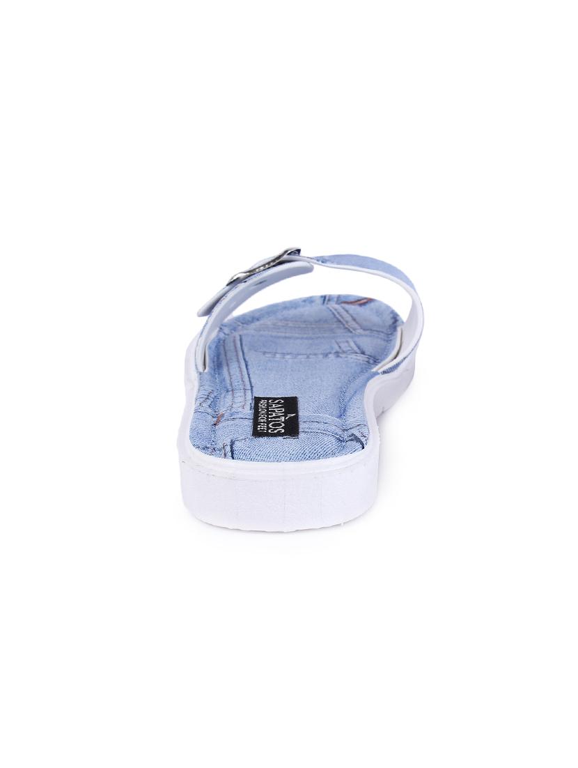 blue slip on slides - 16915186 - Standard Image - 1