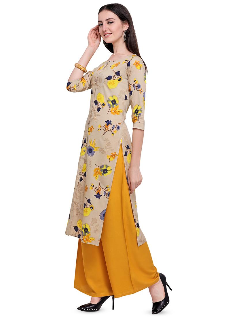 floral straight kurta - 16915413 -  Standard Image - 1