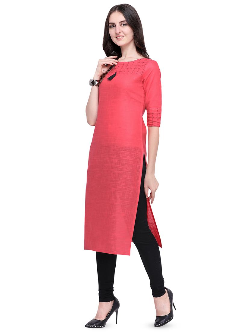 solid straight kurta - 16915422 -  Standard Image - 1
