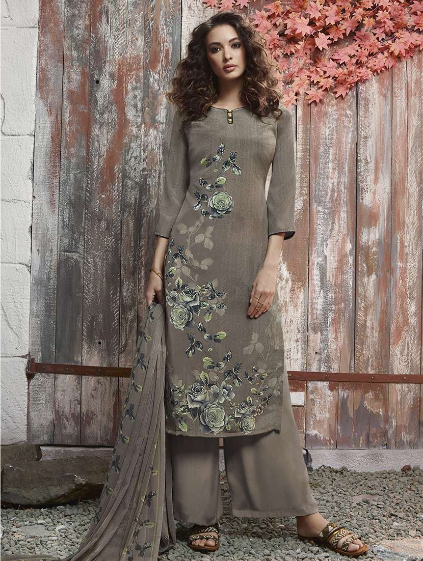 floral palazzo unstitched suit