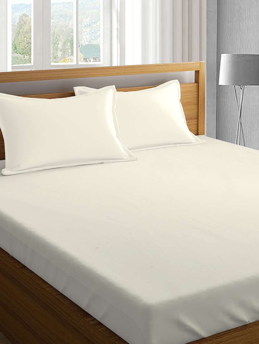  cotton king size bed sheet with 2 pillow covers 