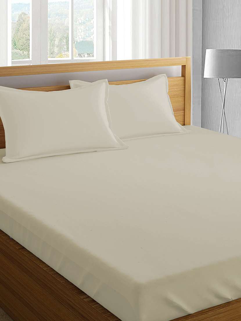  cotton double size bed sheet with 2 pillow covers  