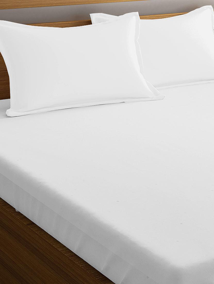 cotton super king bed sheet with 2 pillow covers - 16917538 - Standard Image - 1