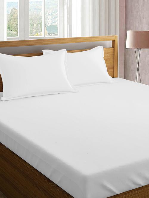 cotton king size bed sheet with 2 pillow covers - 16917539 - Standard Image - 0
