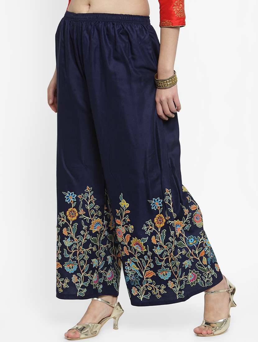 floral print flared palazzo - 16917860 -  Standard Image - 1