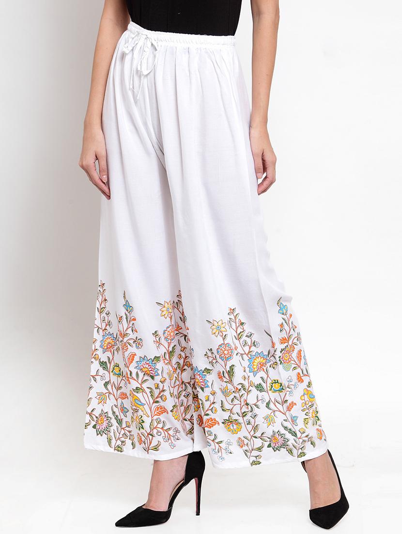 floral print flared palazzo - 16917861 -  Standard Image - 1