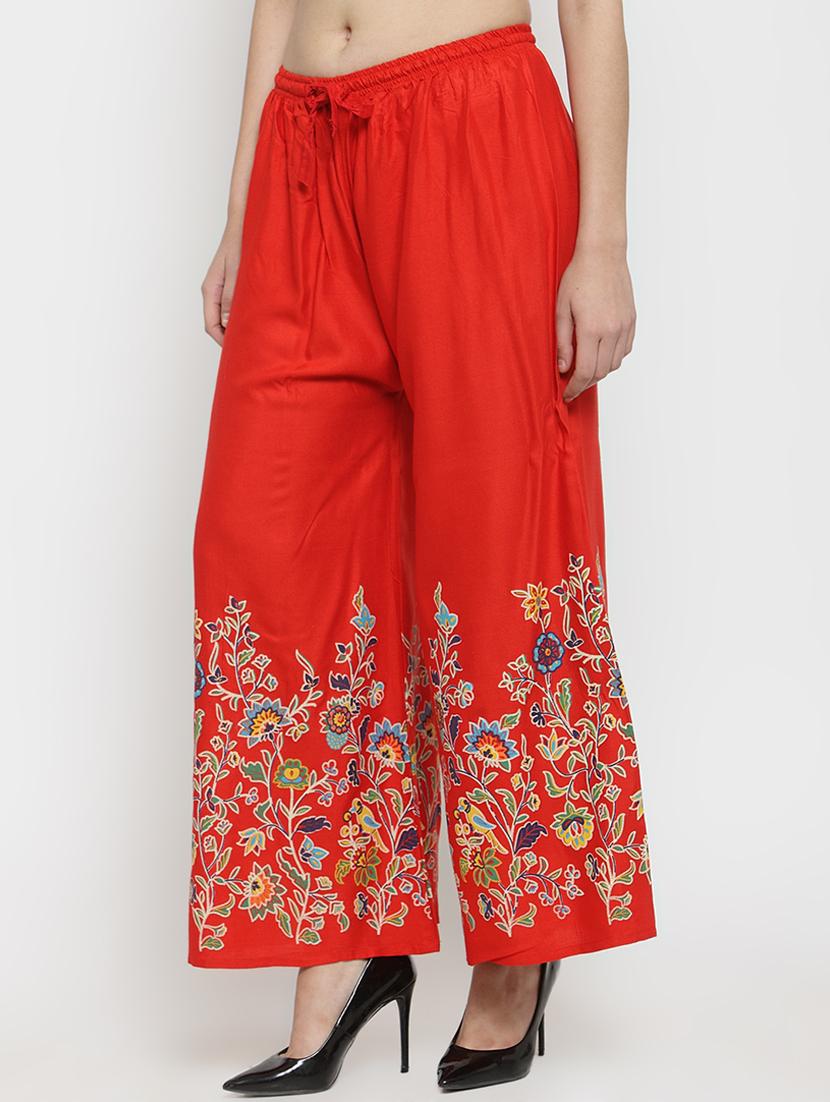 floral print flared palazzo - 16917862 -  Standard Image - 1
