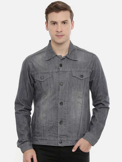 grey faded denim jacket - 16917902 -  Standard Image - 0