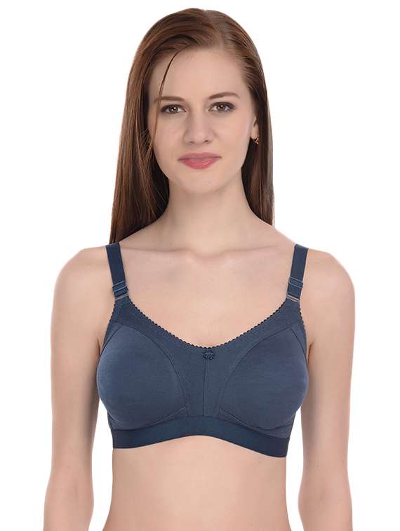 floral patch solid bra 