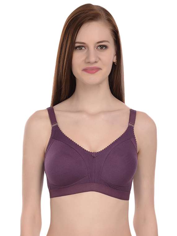 floral patch solid bra 