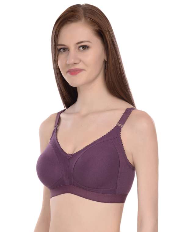 floral patch solid bra - 16918456 - Standard Image - 1